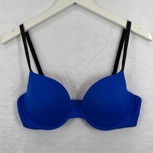 PINK Victoria's Secret Wear Everywhere Demi T-Shirt Bra Royal Blue 36C
